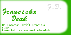 franciska deak business card